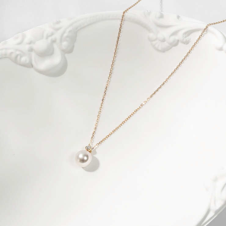 18Kイエローゴールド アコヤパール 6.5mm ネックレス