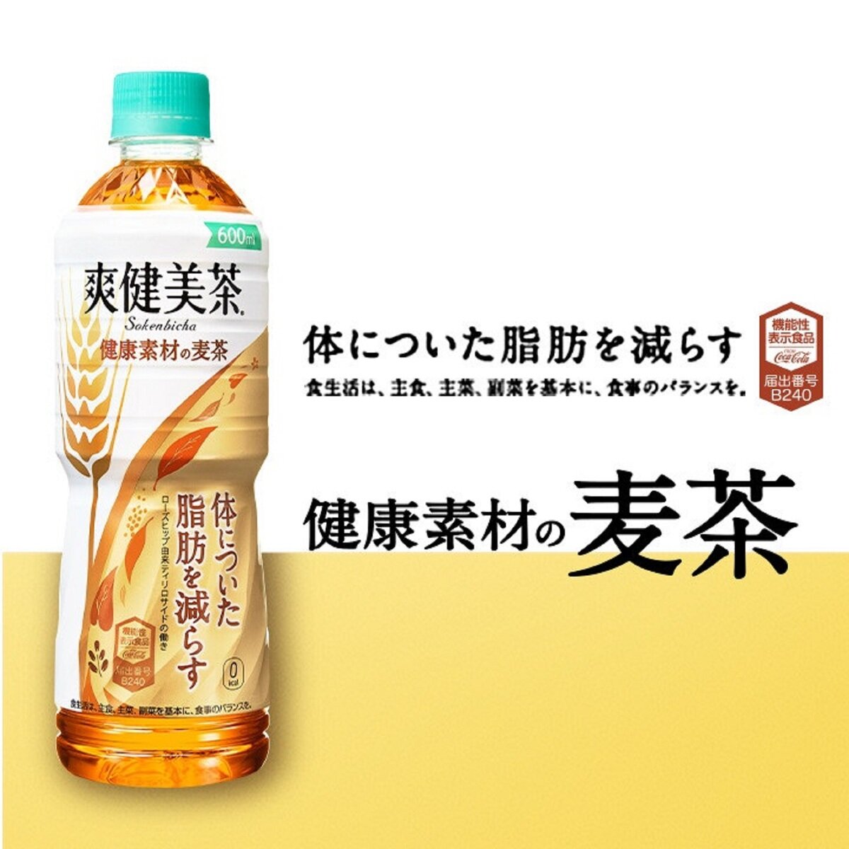 爽健美茶 健康素材の麦茶 600ml x 24本 x 2ケース ペットボトル