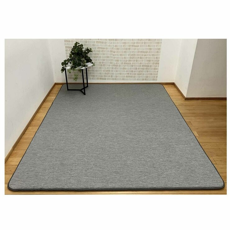 昭和西川 極厚冷感ラグ 180 x 230cm グレー