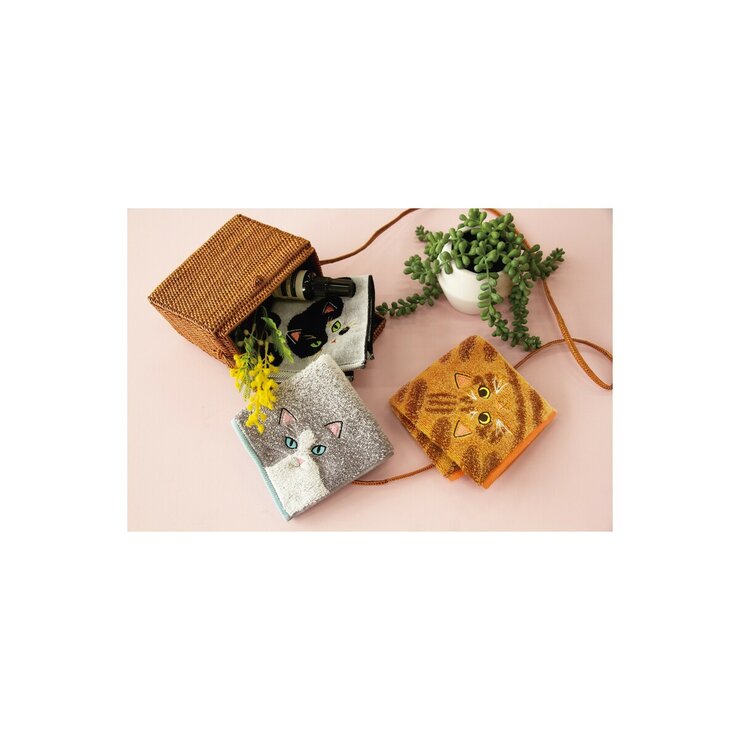 Uchinoko うちのニャンコ毛並ハンカチ 25cm x 25cm 4枚組