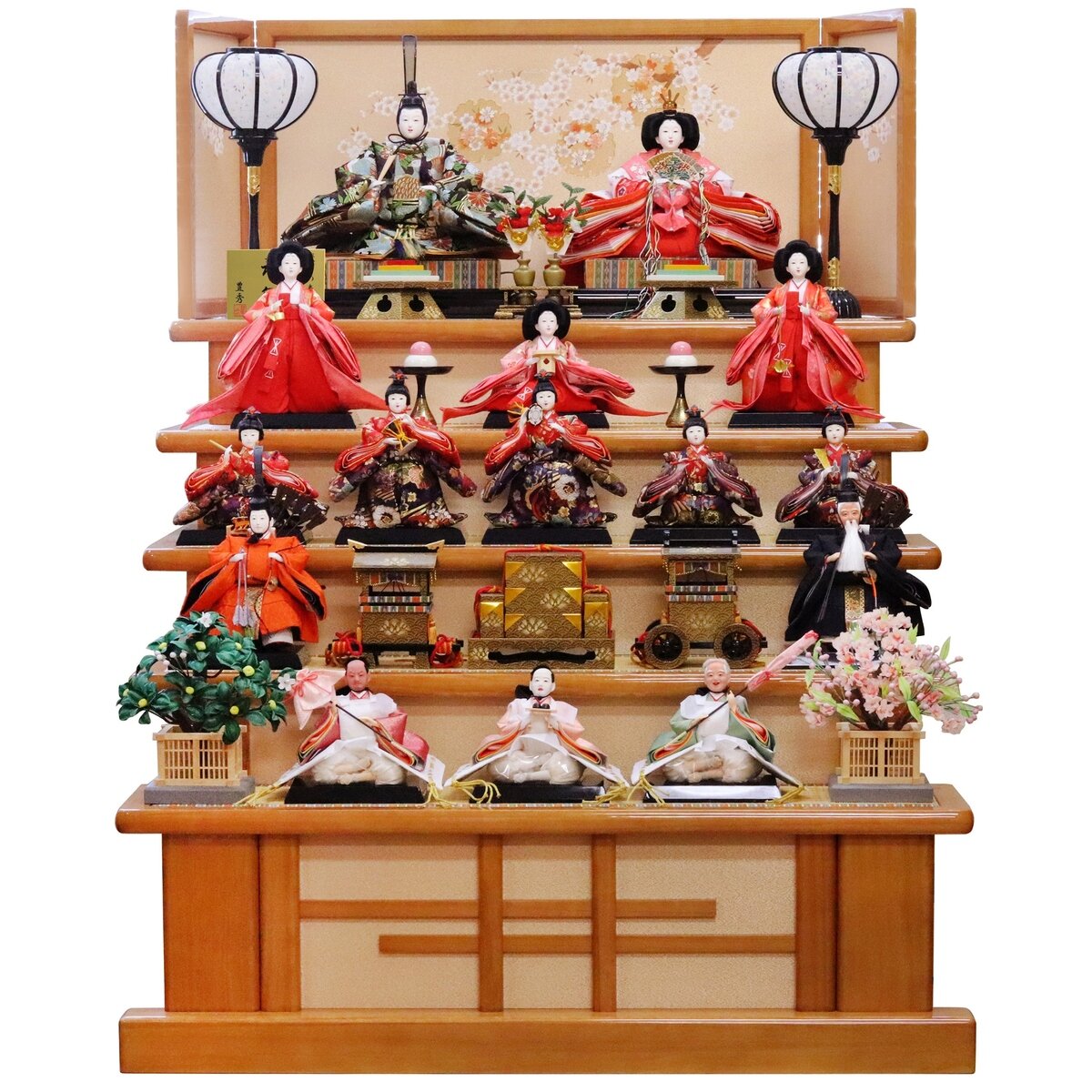 ひな人形 五段十五人飾り 39-515