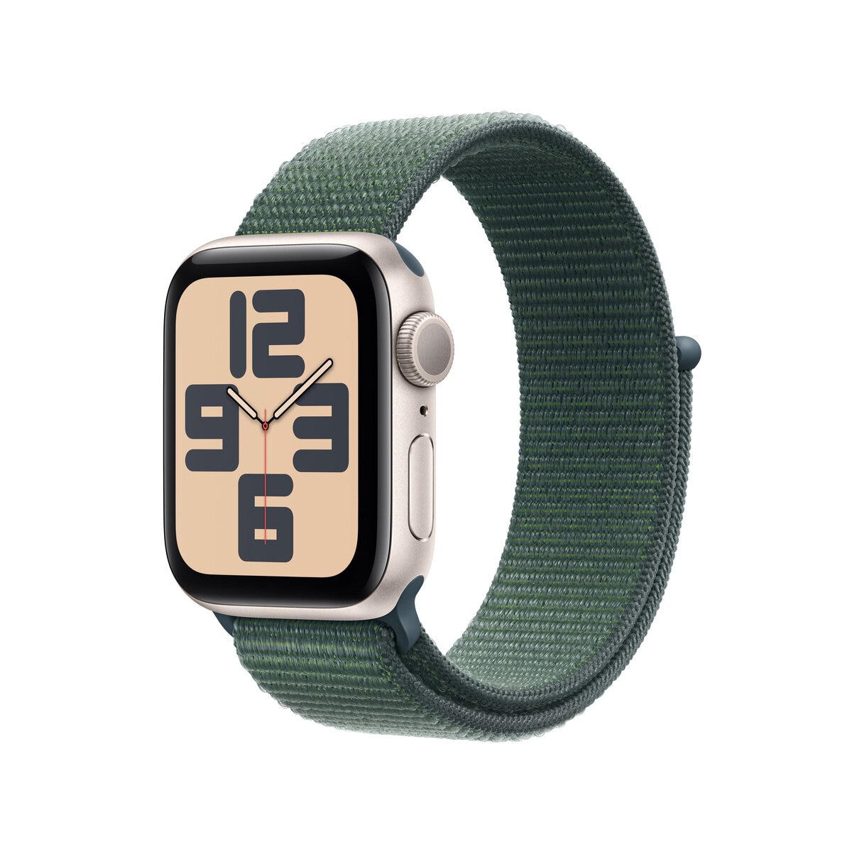 Apple Watch SE（第2世代・GPSモデル）- 40mmスターライトアルミニウムケースとレイクグリーンスポーツループ