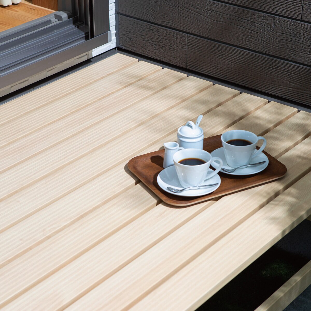 タカショー 美ウッドデッキ 90X180cm BEW-D918MW ミルキーウッド