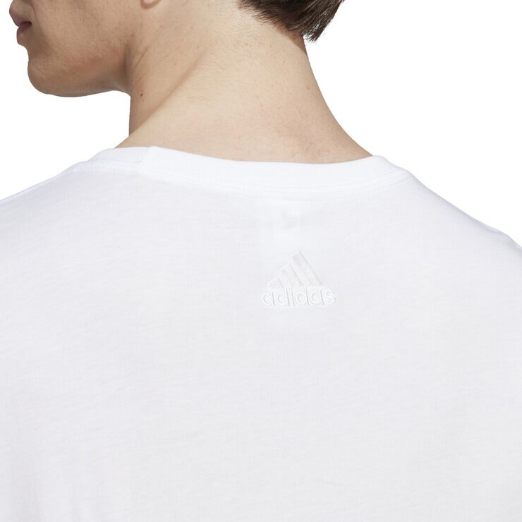 アディダス メンズ ロゴ 半袖 Tシャツ ホワイト S