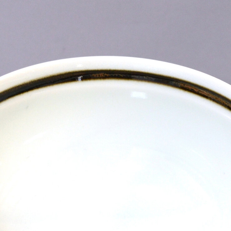 波佐見焼 お茶碗 廻り花 小 2個セット チョコレートブラウン