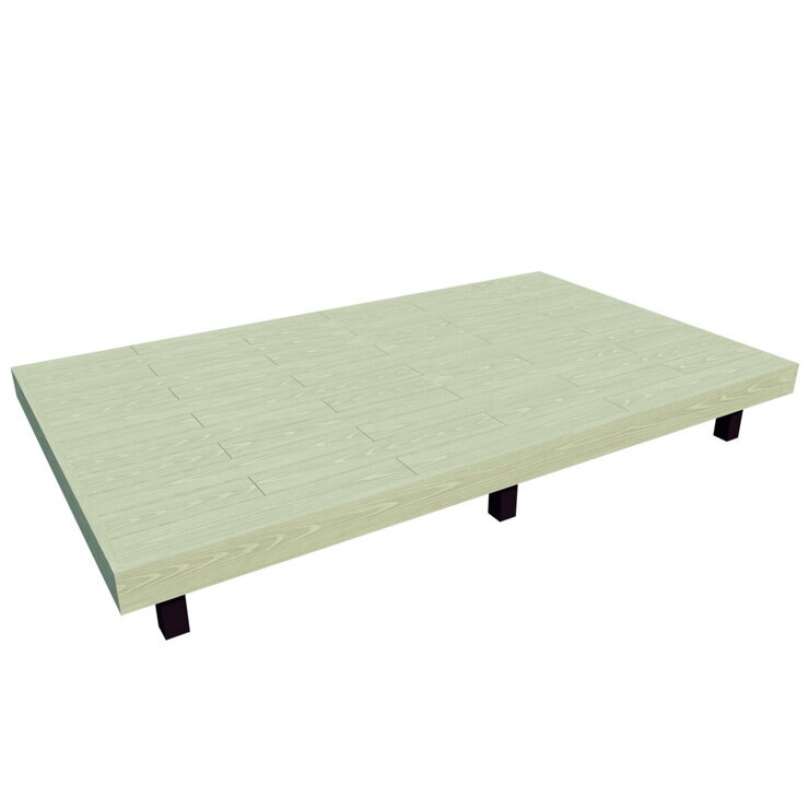 MINO 彩木 ガーデンデッキ セット W3068 x D1829 mm　フレッシュグリーン　高さ400～500mm