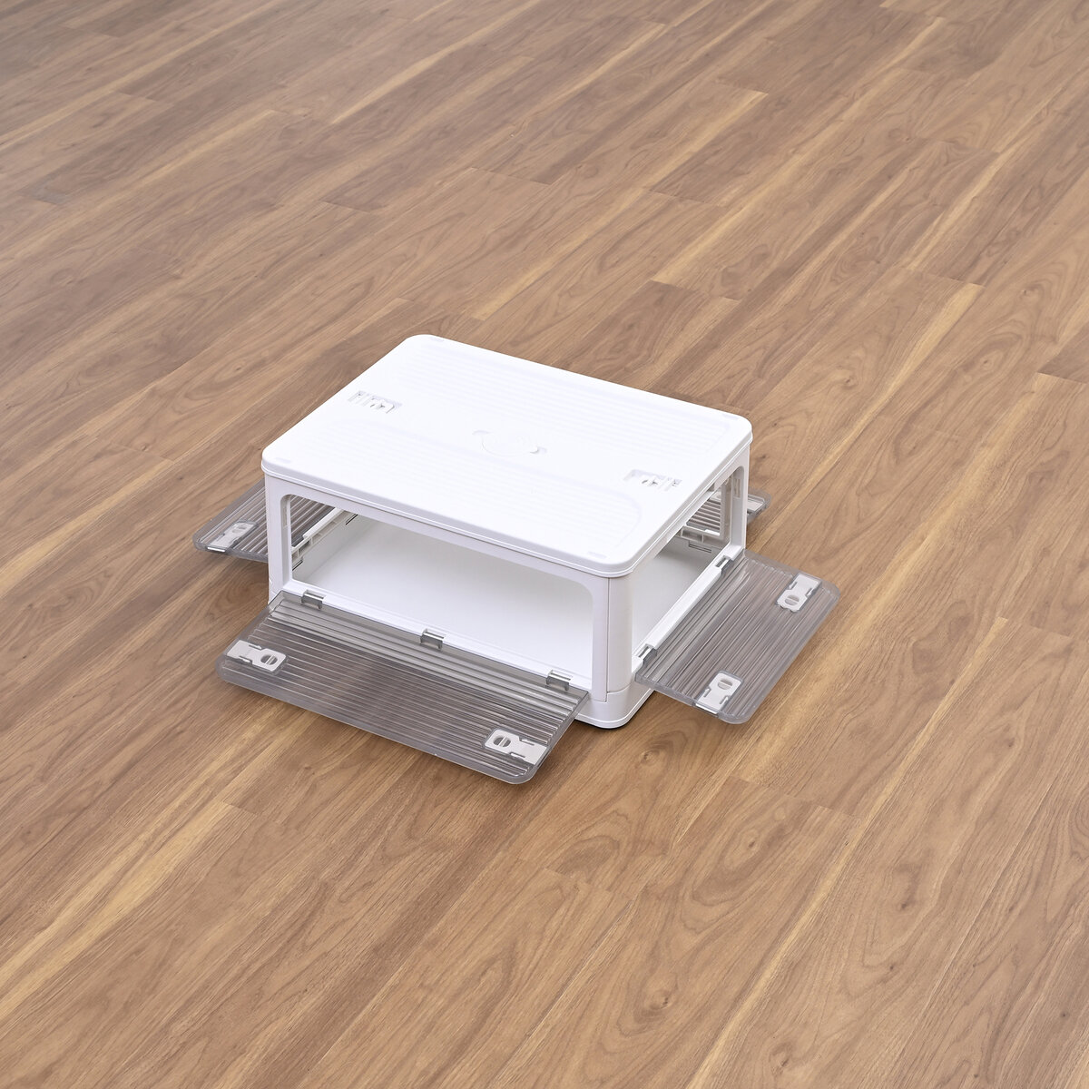 YAMAZEN コンテナフルオープンボックスM 3個組 ホワイト