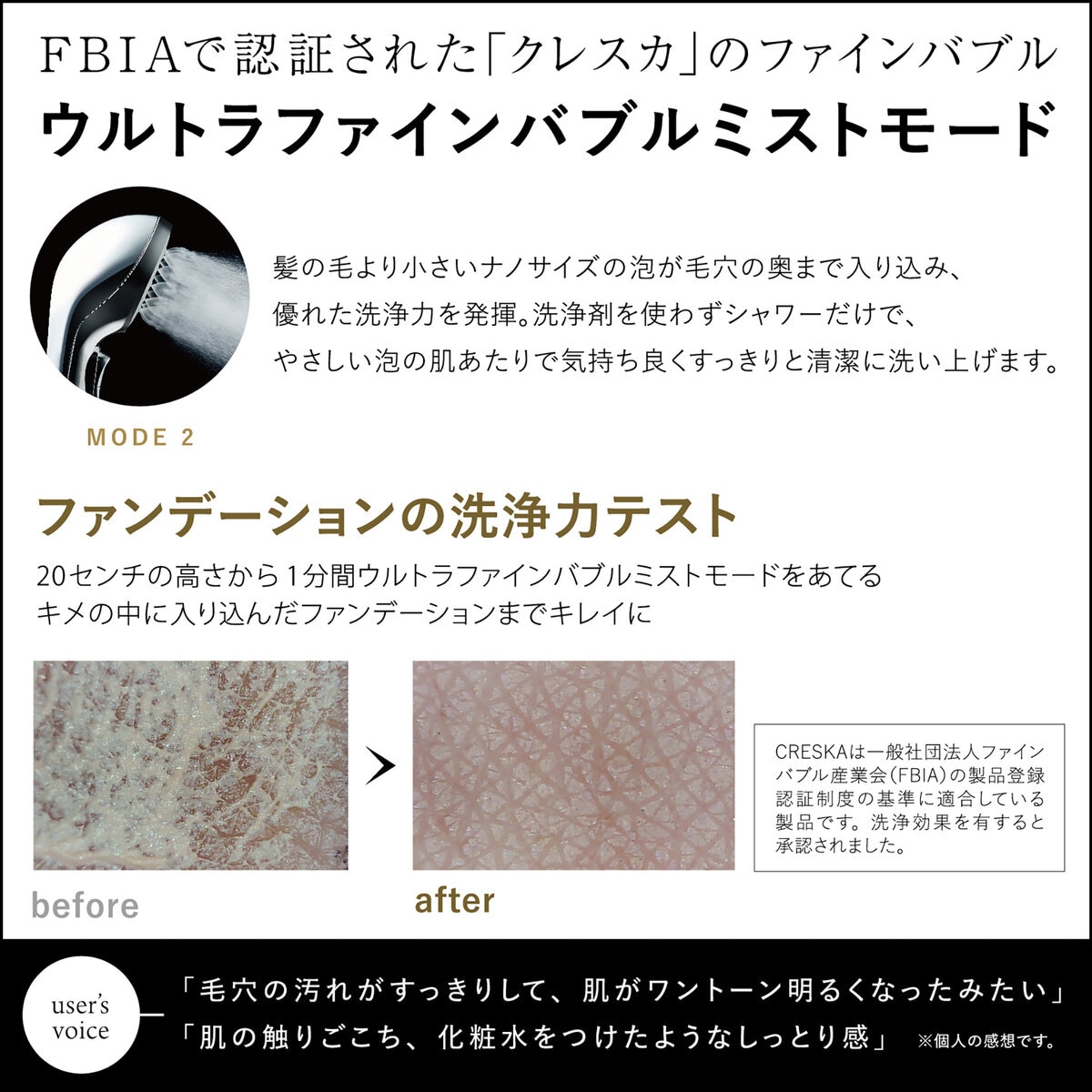 ジャパンスター ナノバブルシャワーヘッド ナノフェミラス プラスＣ NF2403-PC1 | Costco Japan