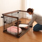 アイリスオーヤマ オープン ウッディーサークル ダークブラウン
