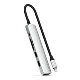 Satechi 6-in1 USB-C スリムマルチポートアダプター シルバー