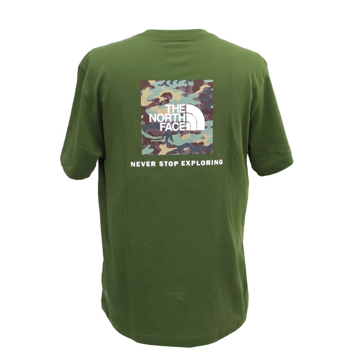 ザ ノースフェイス メンズ エボリューション ボックス カモ フィル 半袖 Tシャツ ウッドランドグリーン XL