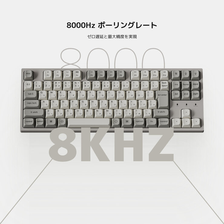 Keychron / C1 Pro 8k QMK/VIA カスタム有線メカニカルキーボード RGB 赤軸 (ホットスワップ) JIS配列