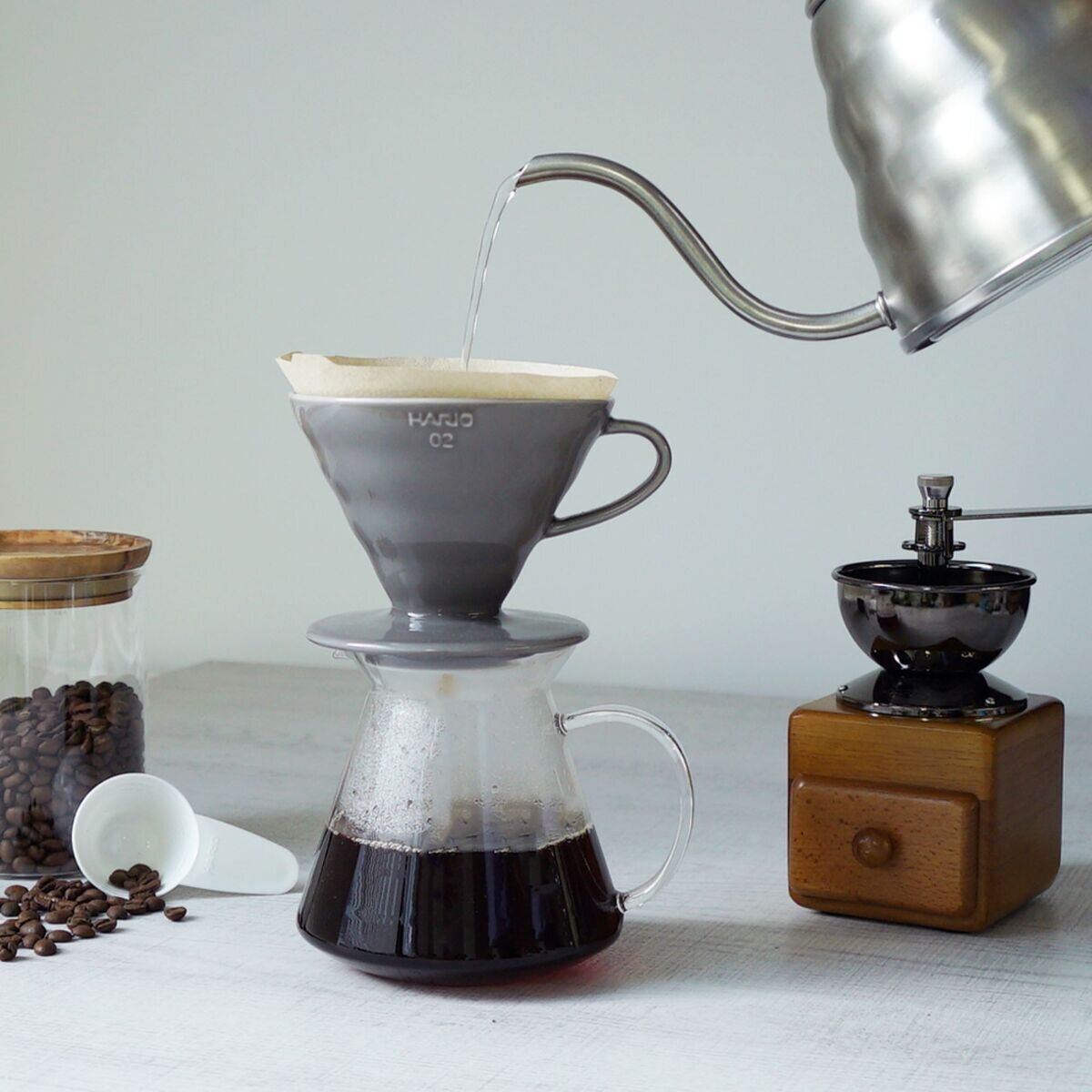 ハリオ V60 セラミック ドリッパーセット グレー