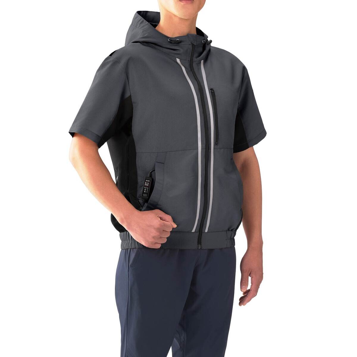 アイリスオーヤマ メンズ クールウェア スポーツセット グレー XL バッテリー付属