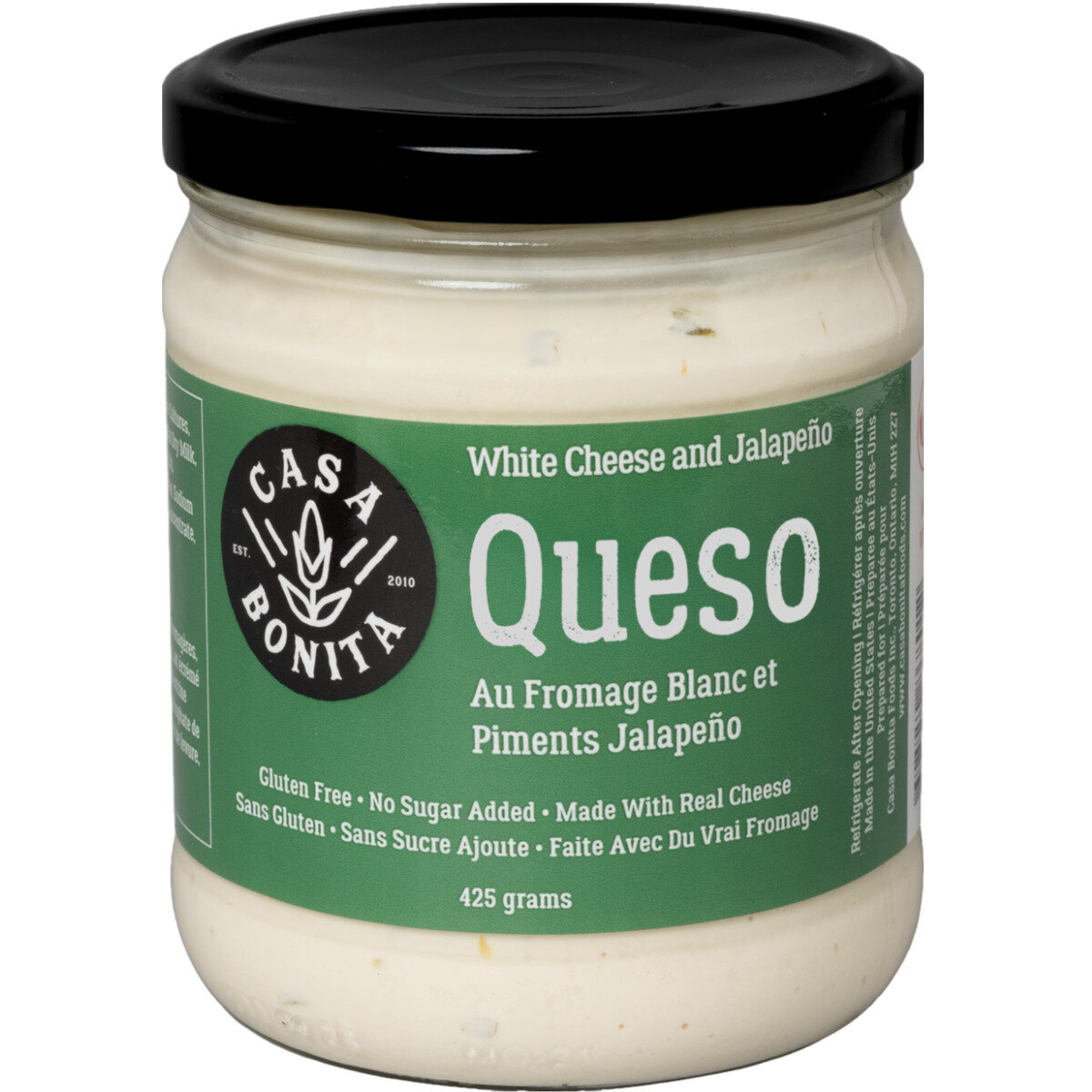 Casa Bonita ハラペーニョ入りホワイトチーズソース 425g