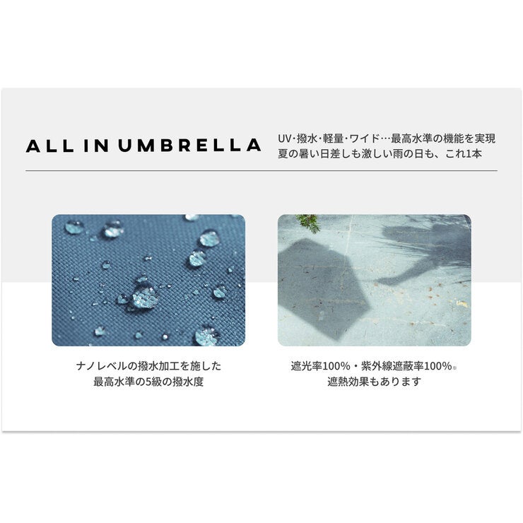 assa 日傘長傘 AL55 ブラック / マナ AL555