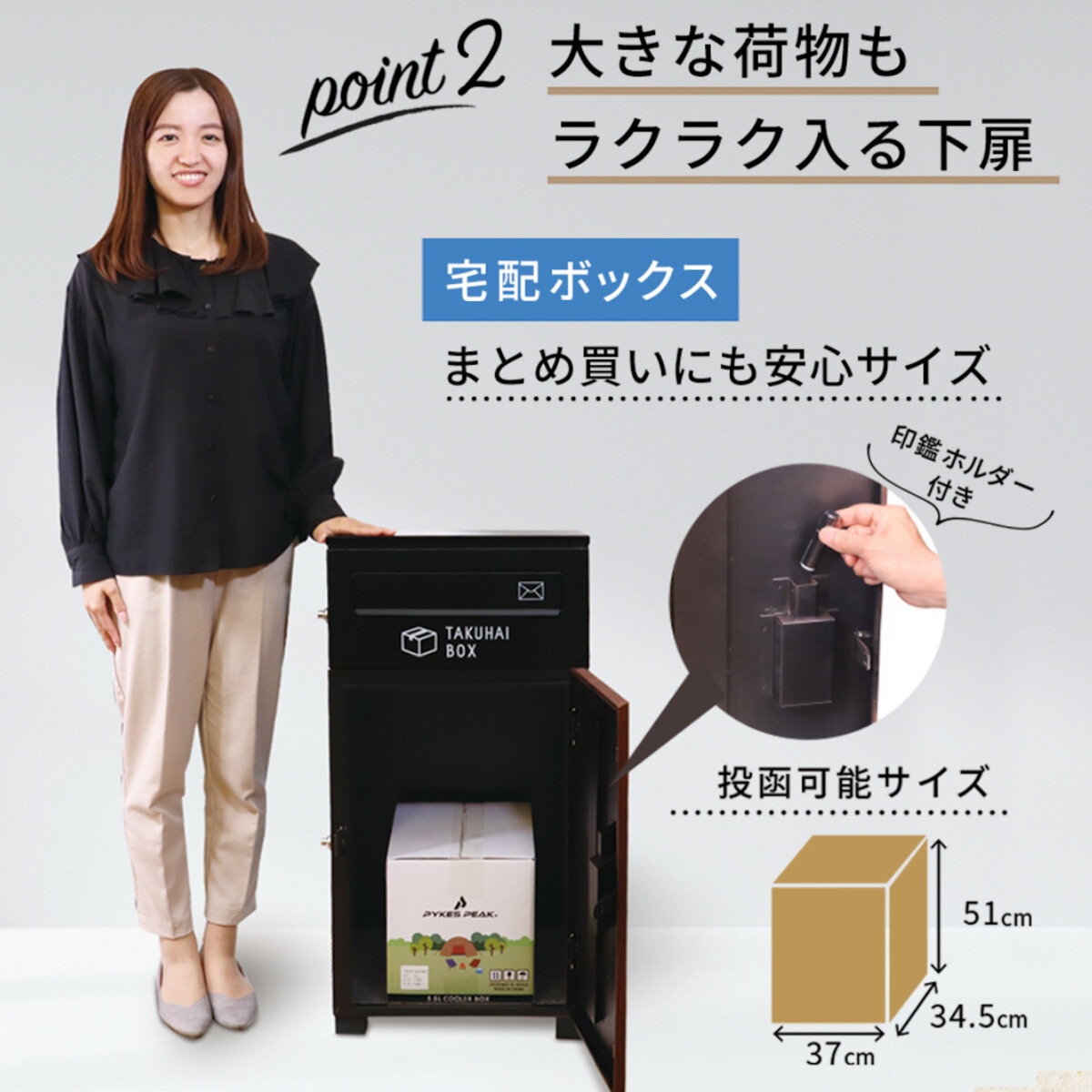 パイクスピーク ポスト一体型宅配ボックス P0063