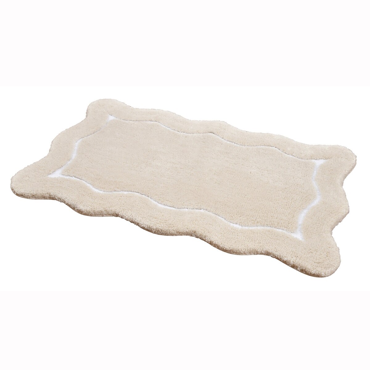 RIVIERA HOME マイクロファイバー バスマット 53cm x 86cm アイボリー