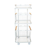 7Life ランドリーワゴン 3段タイプ ホワイト