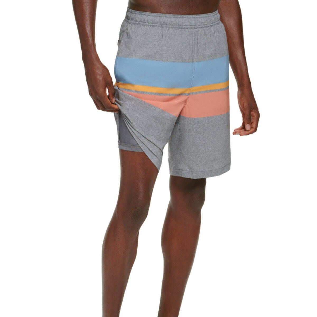 カークランドシグネチャー メンズ 水着ショーツ シャークスキン・ヴィンテージ・ストライプ S