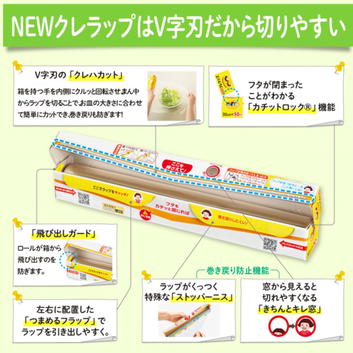 ニュークレラップ 30cm x 50m 3本