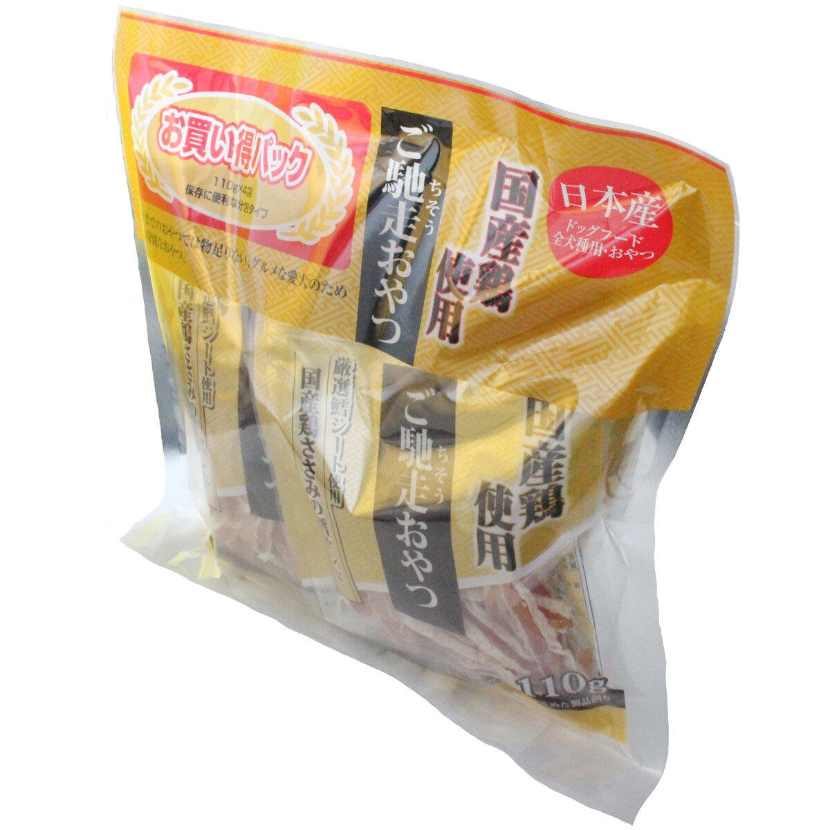 ご馳走おやつ 国産鶏ささみ鱈サンド 110ｇ X 4パック