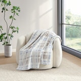 大判ひざ掛け 152cm x 177cm ラナ プレイド アイボリー