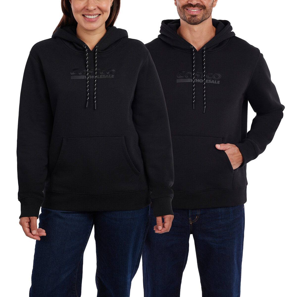 カークランドシグネチャー ユニセックス ロゴ パーカー ブラック M/L