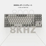 Keychron / C1 Pro 8k QMK/VIA カスタム有線メカニカルキーボード RGB 赤軸 (ホットスワップ) JIS配列