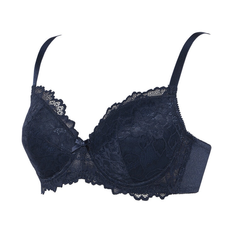 トリンプ・インターナショナル・ジャパン 4/5 カップレースブラ プラチナグレー/ネイビー D75