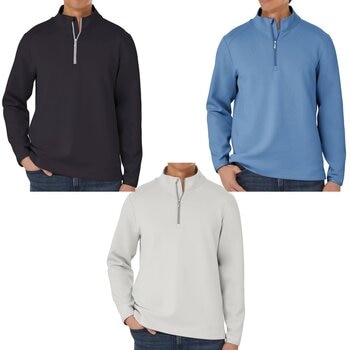 カークランドシグネチャー メンズ 1/2 ジップ トップ