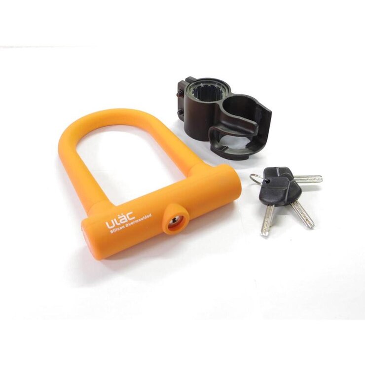 ULAC BROOKLYN 自転車用シリコンU字ロック オレンジ