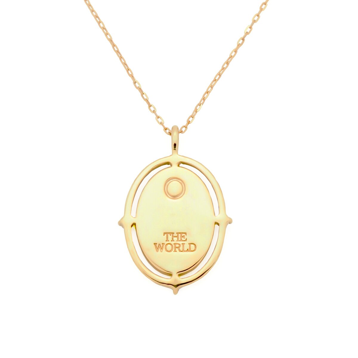 18K イエローゴールド タロットペンダント 「世界」