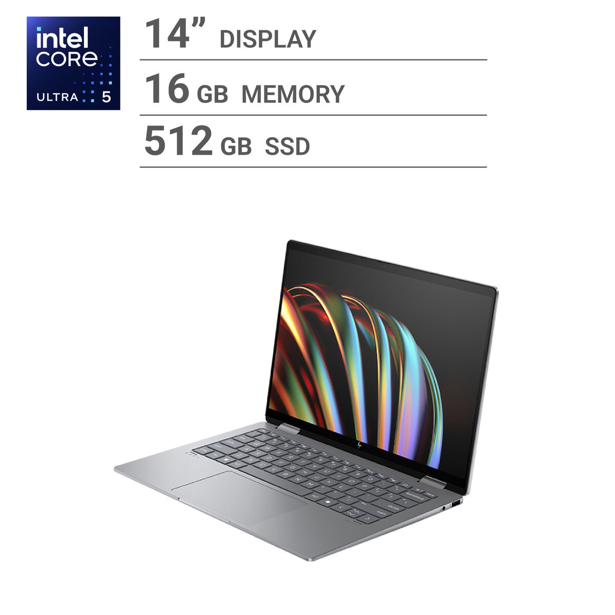 HP ノートPC/ENVY X360 14/14.0インチ/intel Core Ultra 5 125U/メモリ 16GB/SSD 512GB/メテオシルバー/9W678PA-AAAA