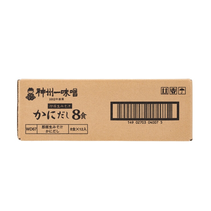 神州一味噌 かにだし 8食 x 12 神州一味噌 かにだし 8食 x 12