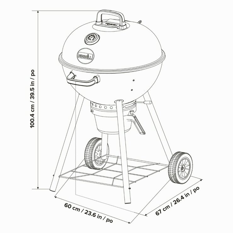 Nexgrill 22.5インチ (57cm) チャコール ケトル BBQ グリル Nexgrill 22.5インチ (57cm) チャコール ケトル BBQ グリル