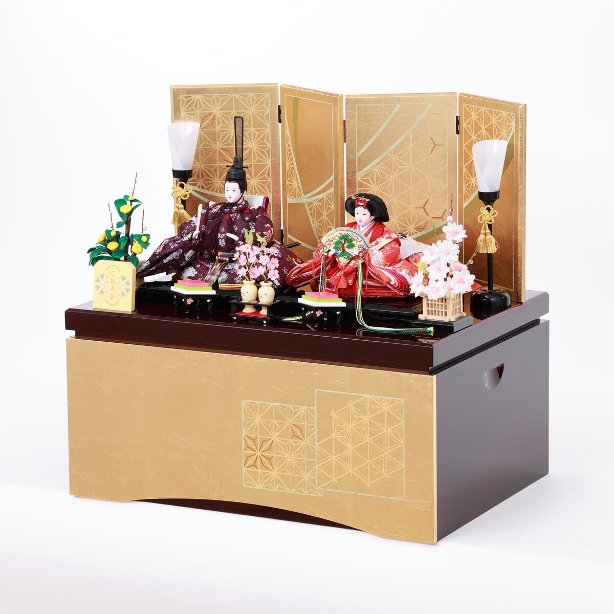 ひな人形 親王収納飾り 4M12-CS-204