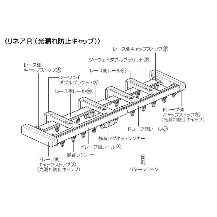 トーソー カーテンレール リネアR W2.0 トーソー カーテンレール リネアR W2.0