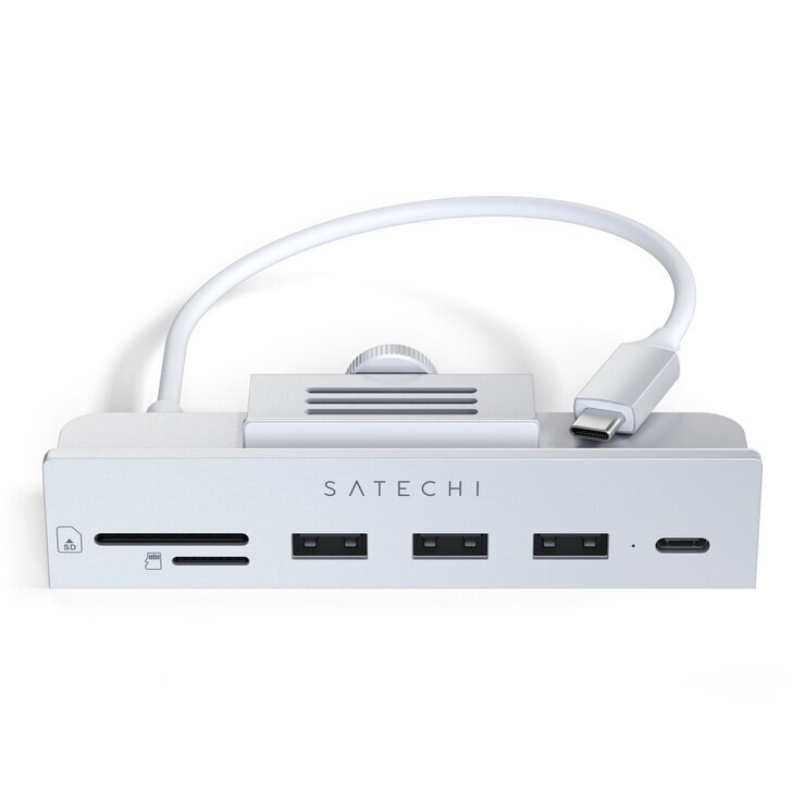 Satechi USB-C iMac 24インチ用クランプハブ シルバー