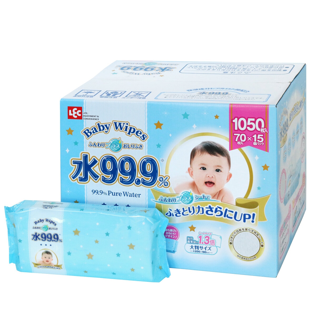 Baby Wipes ベビーワイプおしりふき　900枚x2箱セット