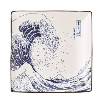 北斎富士 20cm正角皿 美濃焼