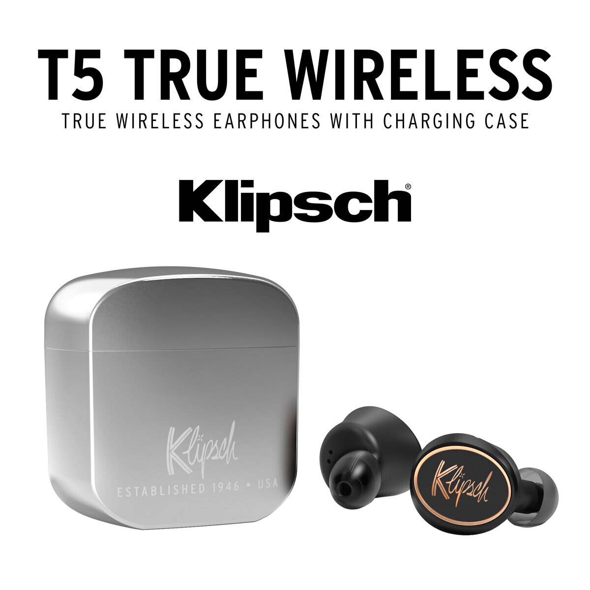 新品♡クリプシュKlipsch T5 TRUE WIRELESS イヤフォン 黒