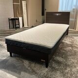 フランスベッド CCⅡフレーム/マットレス　クイーンセット (SS 2台) ダークブラウン