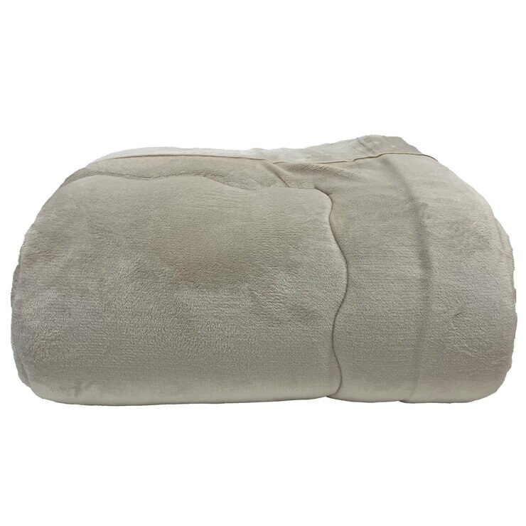 昭和西川 フランネルボア掛け布団 ダブル ベージュ