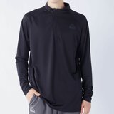 カッパ メンズ ハーフジップ 長袖 Tシャツ / ブラック / L