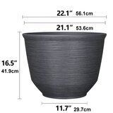 Blaire 56cm 樹脂製 プランター チャコール