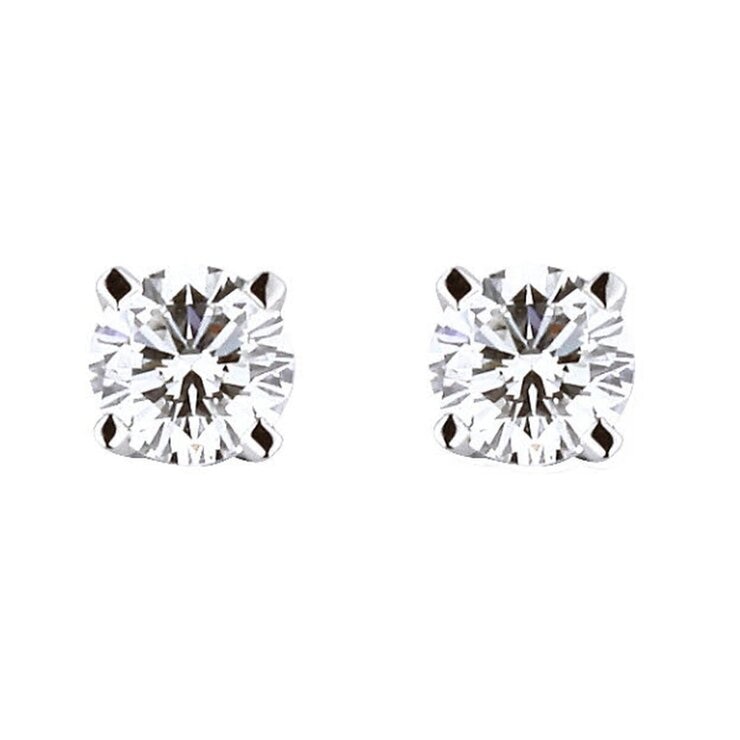 18K ホワイトゴールド 0.50カラット ダイヤモンド ピアス 18K ホワイトゴールド 0.50カラット ダイヤモンド ピアス