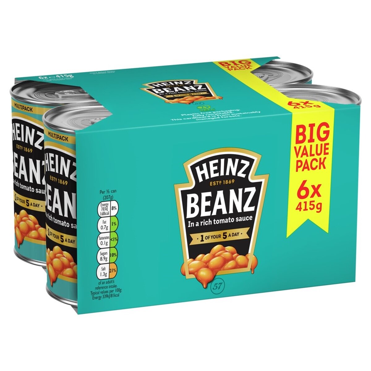 ハインツ ベイクドビーンズ 415g x 6 ハインツ ベイクドビーンズ 415g x 6