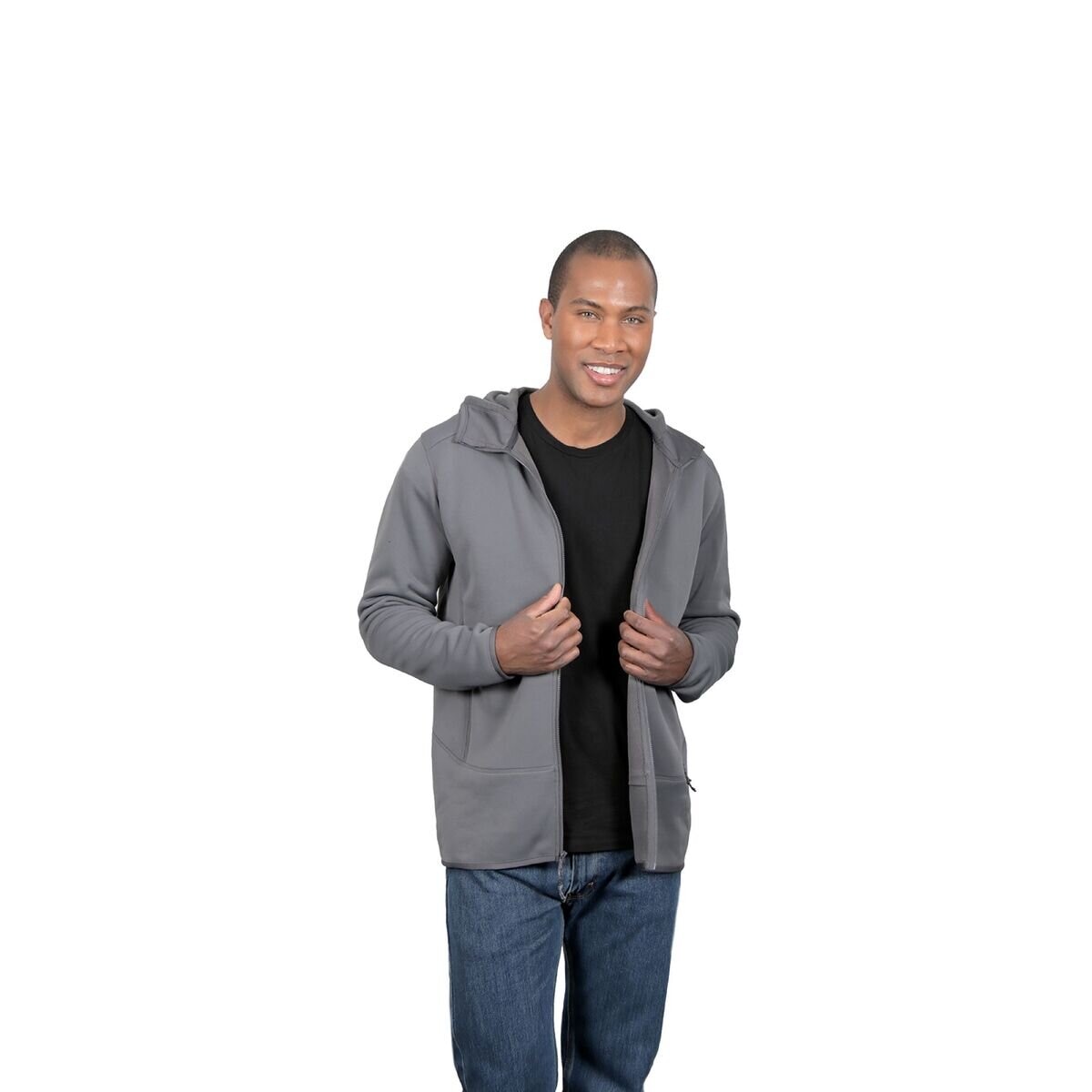 カークランドシグネチャー メンズ フリースジャケット グレー XL Costco Japan