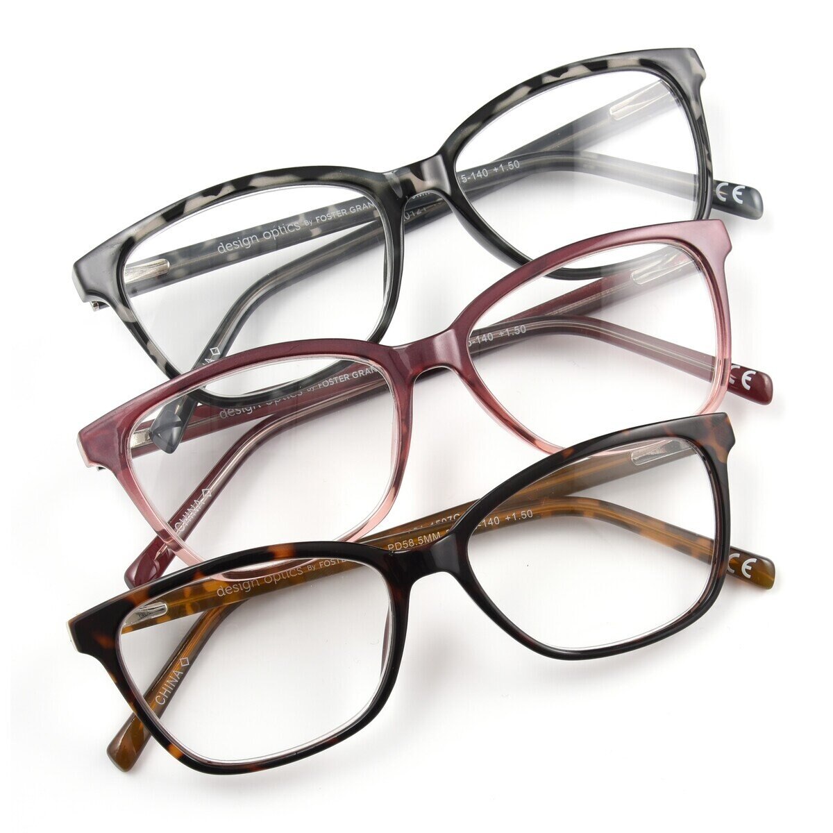 Design Optics® by Foster Grant "KIERSEY"リーディンググラス 1.75 3着セット